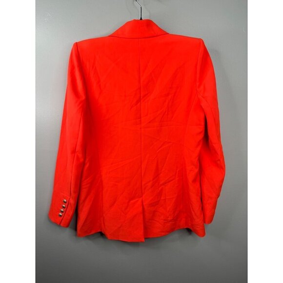 Generation Love Leighton Crepe Blazer Jacket Double Breasted Papaya Size M NWT - Picture 4 of 4